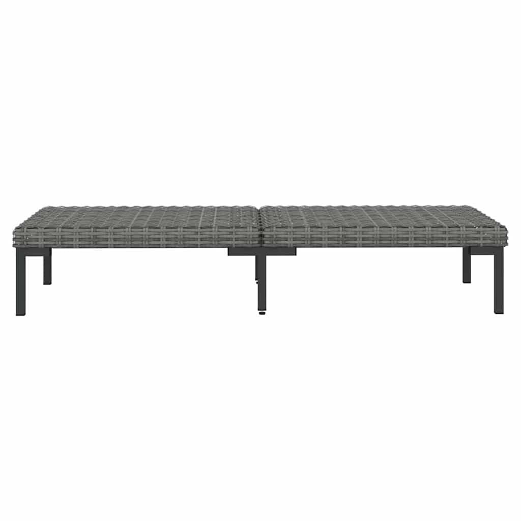 Juego de salón de jardín de 3 piezas, mesa de café de ratán, sofá