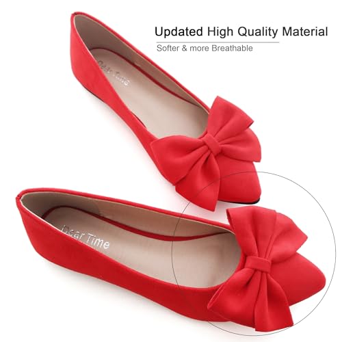 Image of Dear Time Women's Ballet Flats Dress Ballet Shoes Slip on for Office Work Comfortable Shoes