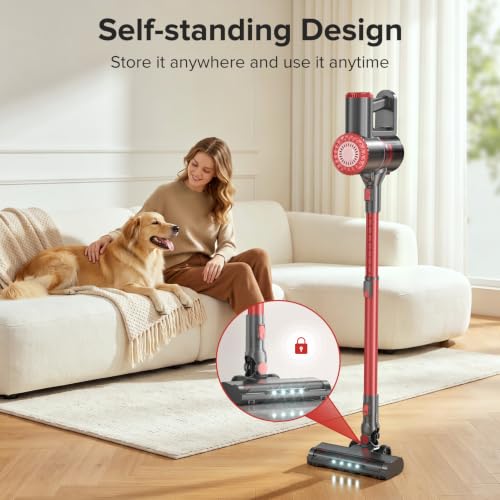 Image of Tipdiy Cordless Vacuum Cleaner with 45KPA 45Mins for Hard Floor & Carpet