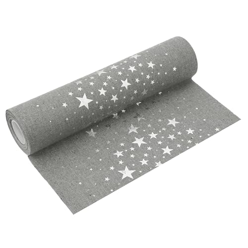 MODERNO Tischläufer in Leinen-Optik Grau 5m – Weihnachtsdeko mit...