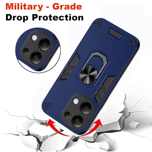 Image of amazon basics Kickstand Mobile Cover (360 Rotating Ring Holder) for Mi Redmi Note 13 Pro 5G (Blue)