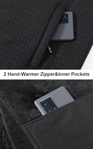 yuyangdpb Men's Zip Up Hoodie Heavyweight Fleece Sherpa Lined Sweatshirt Jackets Winter Warm Coats3