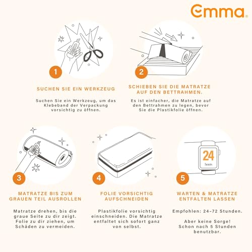 Emma Original Pro+ Matratze 90x200 cm – 27 cm Hybridmatratze mit 7-Zonen-Taschenfederkern, ThermoSync® Kühltechnologie & allergenreduzierendem Purotex® Bezug – atmungsaktive Komfortmatratze – Bild 8