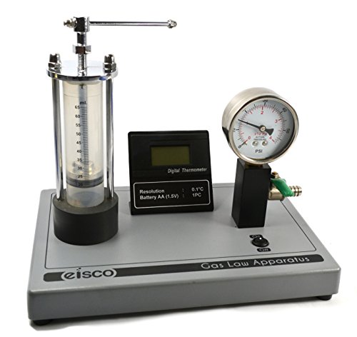 Image of Eisco - Boyle's Law Apparatus for Visual Study of Air Pressure and Gas Volume with Manometer & Metal Base