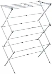 Varal de Chão para Apartamento | Varal Retrátil Portátil e Dobrável | Varal Vertical Extensível e Compacto para Organização