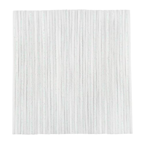 TOAOB 100pcs Glitter White Pipe Cleaners Metallic Chenille Stems 12 Inch Fuzzy Sticks Craft Supplies for DIY Art Craft Projects Home Decorations