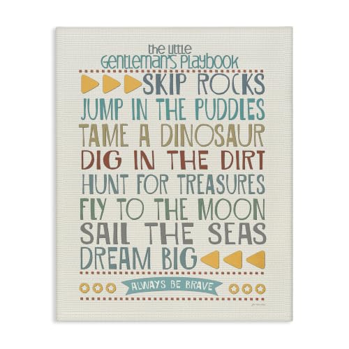 Stupell Industries Alphabet Animal Fantasy, 24 x 30 Inch Canvas Wall Art
