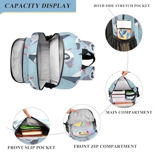 Pigeons School Bag Laptop Backpack for Students Adult Travel Bag Casual Daypack4