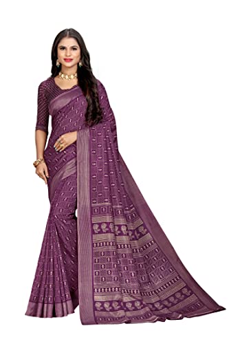 Image of Vimla Women's Kanjivaram Silk Uniform Saree and Unstitched Blouse Piece | Office School Uniform Saree For Women | Sari for Women