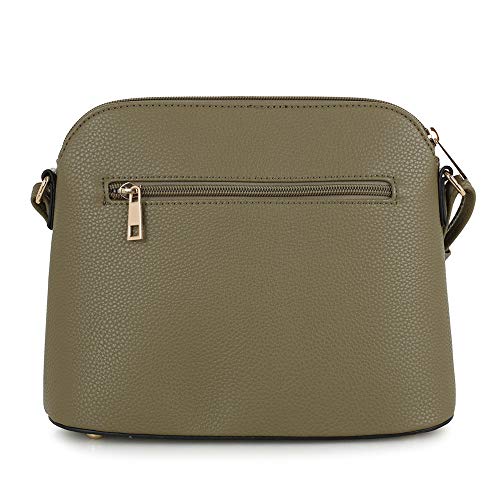Image of SG SUGU Lunar Lightweight Medium Dome Crossbody Bag Shoulder Bag with Tassel | Zipper Pocket | Adjustable Strap