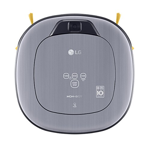 LG VR65710LVMP Hombot Turbo Serie 10 - robot aspirador programable con doble cámara, para casas con mascotas, niños y alfombras, color rojo