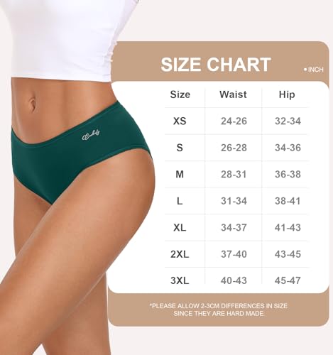 Coskefy Women'S Underwear Soft Strench Breathable Cotton Panties Ladies Hipster Bikini 6 Pack thumb #5