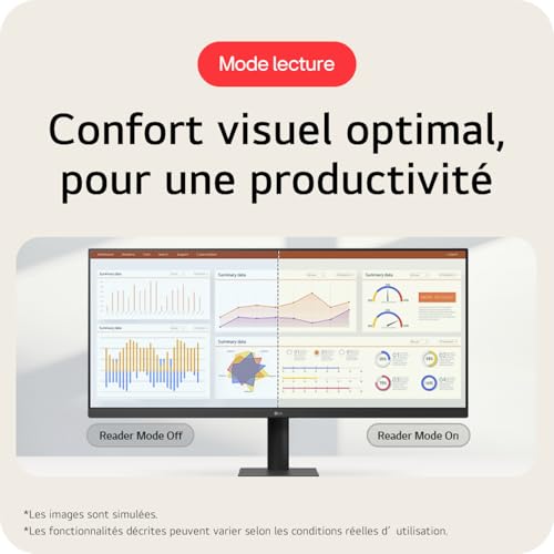 LG UltraWide™ 29U511A B.AEU Ecran PC Ultra Large 29" Dalle IPS résolution UWFHD 2560x1080 5ms GtG 100Hz sRGB 99% CIE1931 inclinable - vue 7