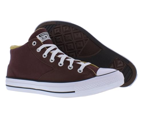 Image of Converse Unisex Chuck Taylor All Star Malden Street Mid High Canvas Sneaker - Lace up Closure Style - Dark Brown 12.5