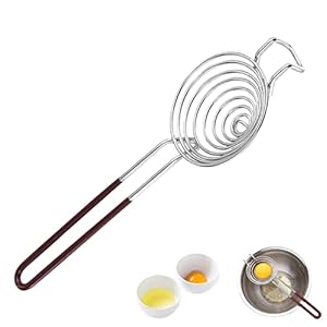 Separatore di Uova,Separatore Tuorlo d’uovo in Acciaio Inossidabile,Bianco Filtro Separatore di Albume per Strumento di Cottura Utensili da Cucina