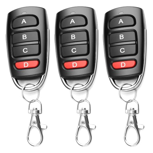 3 Piezas Mandos Garaje Universales 433Mhz, Mando a...