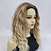 Long Brown Mixed Blonde Wigs for Daily Use Fashion Ombre Heat Resistance Synthetic Curly Wavy Wig Cosplay Party Hair Replacement Wigs for Women Natural Looking