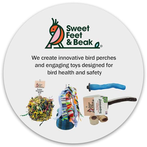 Image of Sweet Feet and Beak Manzanita Bird Perch, X-Large, Wooden Pedicure Perch | Cosmetic Grade Manzanita-Pumice Blend, Bird Cage Perch for Healthy Feet, Beak and Muscle, 14 inch Perch, Available in 5 Sizes