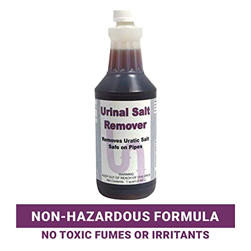 Detco Urinal Salt Remover Concentrate - Safe On Pipes And Plumbing, Odor Control, Cleans Rust, Scale, And Uratic Salt Build-Up, 1 Quart #TOP6