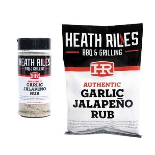 Heath Riles BBQ Garlic Jalapeño Rub Combo with Refill Bag (1 Rub, Refill  Bag), Competition Winning Products from Pitmaster Heath Riles