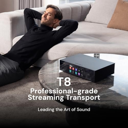 Image of Eversolo T8 Music Streamer Transport with Remote | Dual Femtosecond Clocks, Fully Electrical Isolation Output & Stream Tidal, Qobuz and More | IIS, Coaxial, AES /EBU, USB Audio, and Optical Output