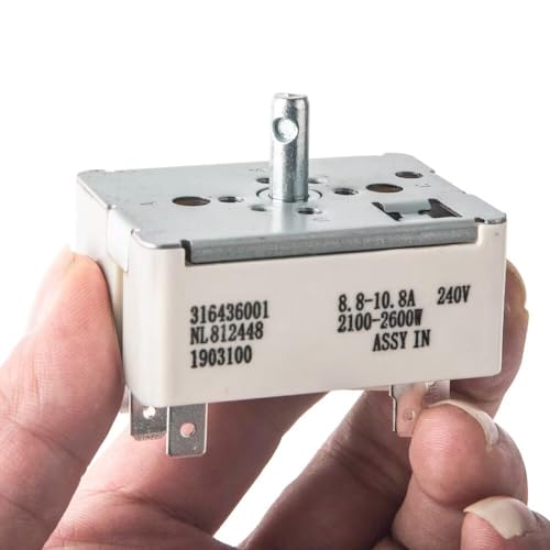 Kontrollexperten 316436001 OEM Infinite Switch Compatible with Frigidaire and Affiliated Brands Replaces Parts 316021501, 1155395, EA1145040, AH1145040, White, NT-R68C - image 6