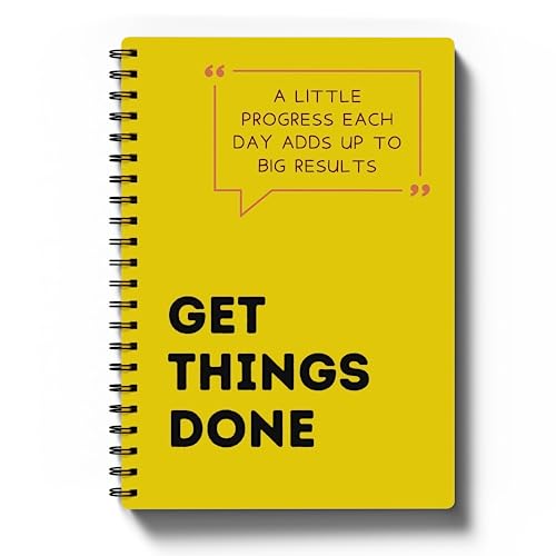 Amazon Brand - Umi Daily Planner Undated, Schedule Your Day, Manage to-do List, Goals Tracker, Wellness Tracker (Yellow - Daily Planner Get Things Done)