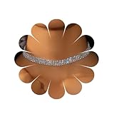 MIQIQAO Silver CZ Diamond Pendant Chain Rhinestone Choker Necklace Short Punk Tennis Pendant Necklace Chain Jewelry for Women Lady Personalized Girls Best Friend Daughter Sister