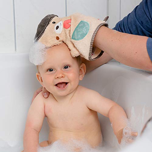 FEHN 060331 washandje beer/washandje met diermotief voor vrolijk badplezier, voor baby's en kinderen vanaf 0+ maanden - Image 3