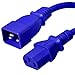 C20 to C13 Power Cord - Blue, 6 Foot, 15A/250V, 14/3 AWG, IEC 60320 - Iron Box Part # IBX-1624-06