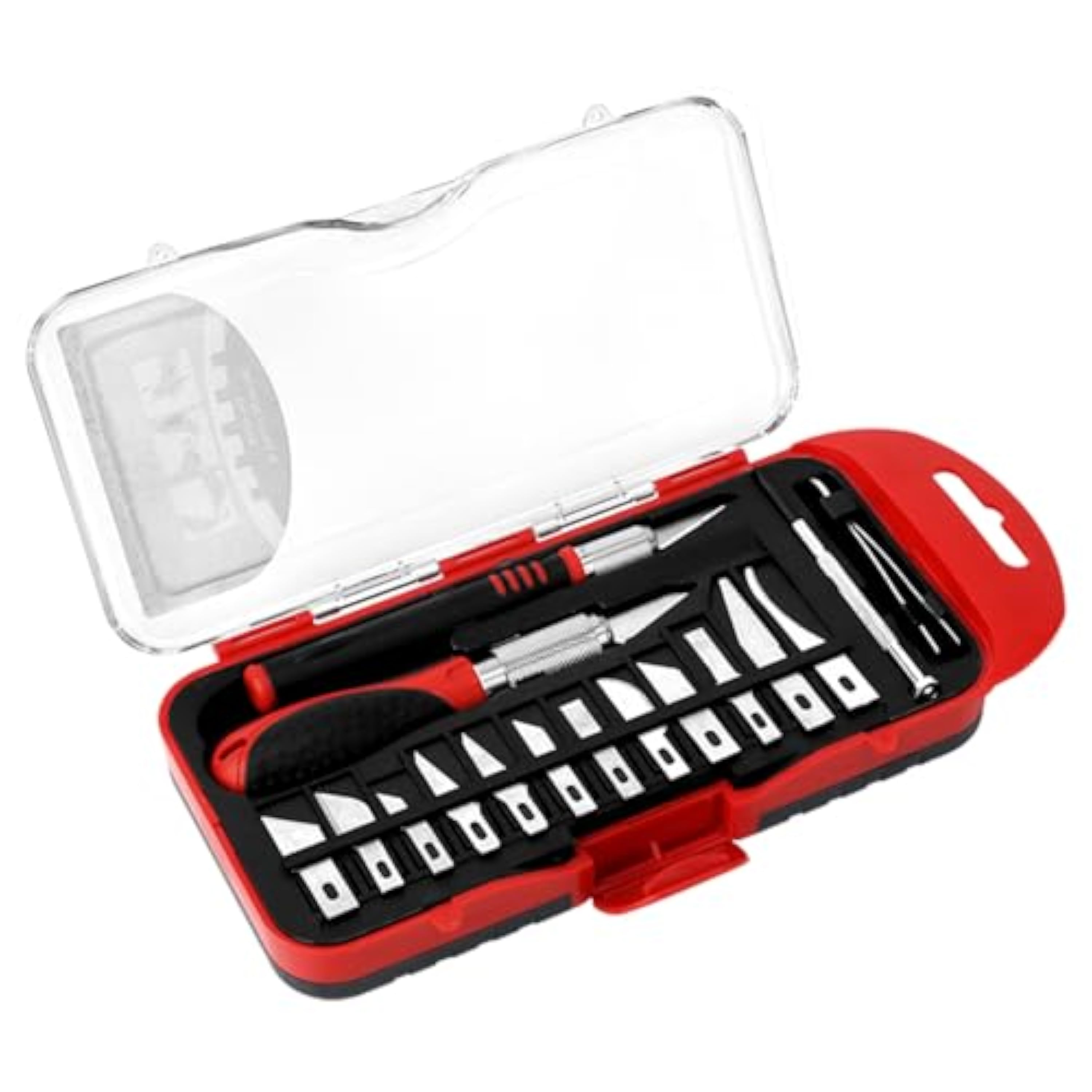 QWORK® 19 piezas Juego de cuchillos de precisión, cuchillo artesanal, para modelado artístico, scrapbooking, escultura