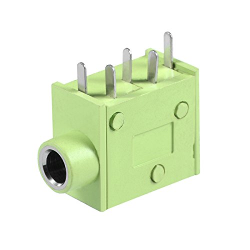 uxcell 15 piezas conector jack estéreo 3.5mm 5 pines miniatura 1
