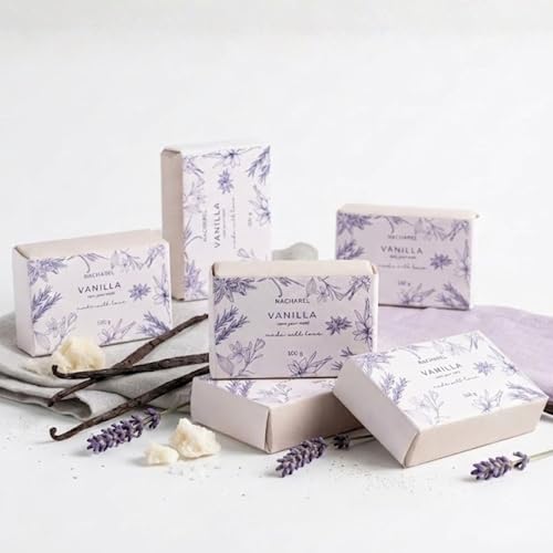 Image of Vanilla Soap | Pure & Gentle Bathing Bar for Glowing Skin | Nourishing & Aromatic Soaps for Men & Women | Natural Cleansing Bar For Moisturising | Soap for All Skin Types | Pack Of 6