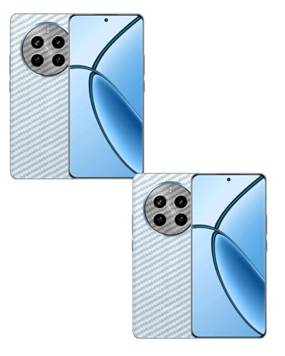 Image of (Pack of 2) Compatible with Skin Sticker /Vinyl wrap /Protective Film Mobile Back Skin Carbon Fiber 3D Transparent by Candeal Mizhan(Only Back) (Realme, Realme P1 Pro 5G)