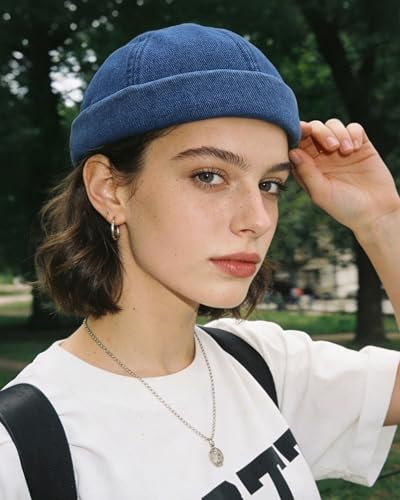 Image of CLAPE Watch Cap Work Beanie Corduroy Docker Leon Brimless Hat Rolled Cuff Harbour Hat