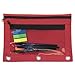 Binder Pouch with PVC Pocket, 9 1/2 x 7, Red, 6/Pack