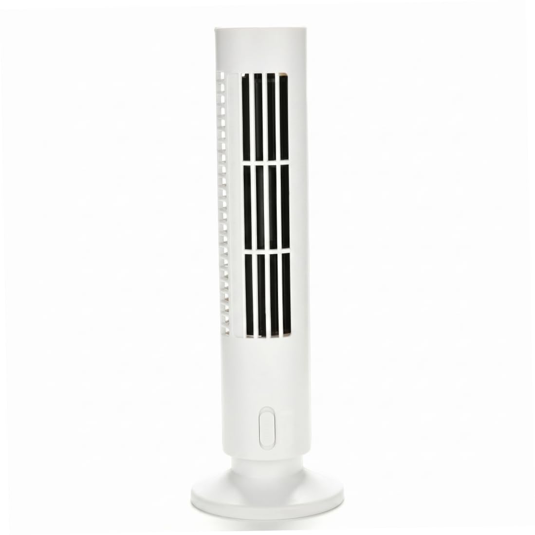 Goutdori Small Tower Fan 2 Speed Mini, Quiet USB Portable Fan Blows Cold Air Energy Saving for Desk White 4.13x12.99in
