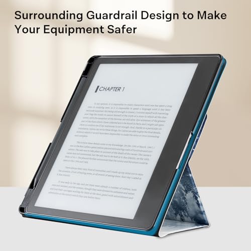 Image of CoBak Case for Tablet Reader - All New PU Leather Cover with Auto Sleep Wake Feature for Tablet Reader 10.2 inch 2022 & 2024 Released with Pen Holder (not Compatible with Remarkable),Orange Jasmine