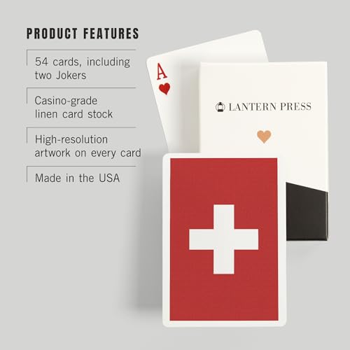 Baraja de Póker Bandera Suiza 52 Cartas Tamaño Poker miniatura 3