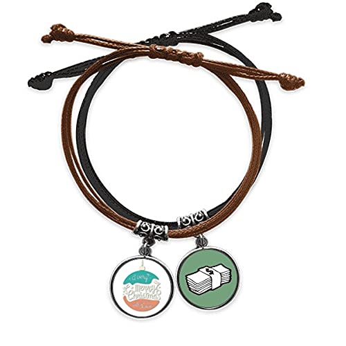 Pulsera de cuerda de Navidad con diseño abstracto de guirnalda colorido el regalo ideal