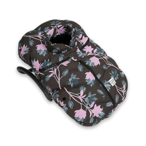 7AM Enfant Car Seat Covers - Cocoon Baby Cover for Boys & Girls, Rain & Snow Repellent, Breathable Windproof, Center Zipper, Universal Fit for Infant Car Seat (0-12M) (Nightingale Garden)