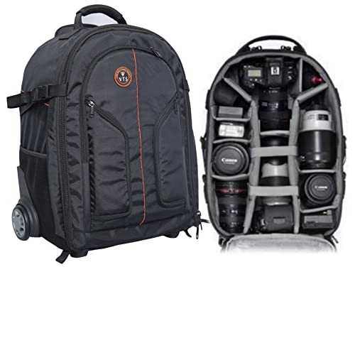 Image of VTS DSLR Camera Bag - Waterproof Backpack & Shoulder Carry Case for Camera, Lens, Tripod & Accessories