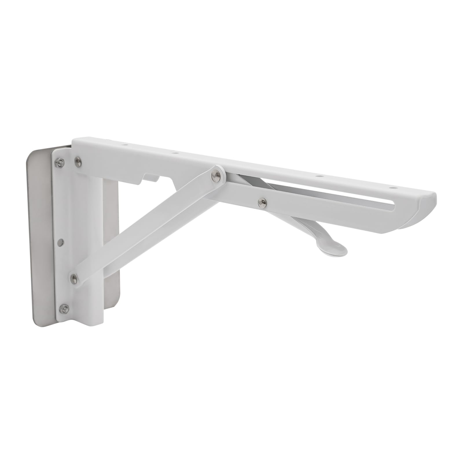 Tavolo da parete pieghevole, 80 x 40 cm, bianco, portata fino a 30 kg, montaggio a parete salvaspazio, per soggiorno, cucina, ufficio, garage