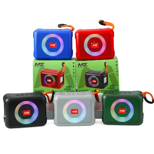 Image of MZ M408SP (Portable Bluetooth Speaker) Dynamic Thunder Sound, in Built RGB Light 5 W Bluetooth Speaker (Red, Stereo Channel)