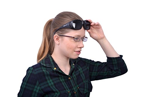 Polarised Over Glasses Sunglasses that Fit Over Normal Specs for Men & Women. Black4