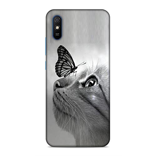 Image of Printed Mobile Back Hard Case Cover for Xiaomi Redmi 9A / Xiaomi Redmi 9i | Pet, Butterfly, Animal, Cute Cat, Animal Lover-2195
