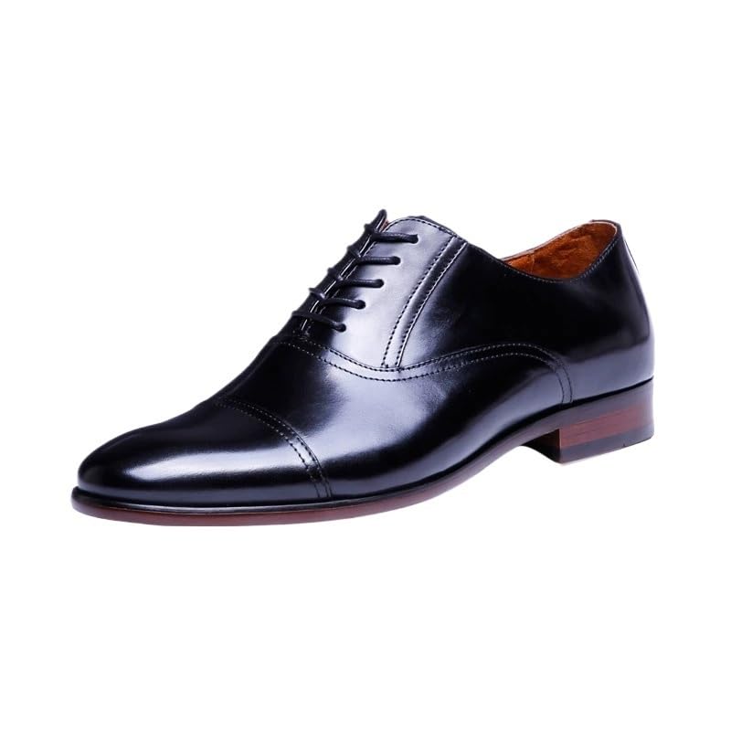 Men Lace-Up Business Dress Shoes British Style Sole Leather Formal Footwear Classic Design