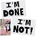 Xuhal 2 Pcs 2026 Graduation Photo Booth Signs Funny Graduation Decorations I'm Done and I'm Not Sibling Signs Class of 2026 Photo Prop Banner for First Last Day of Kindergarten Senior Grad Party Decor