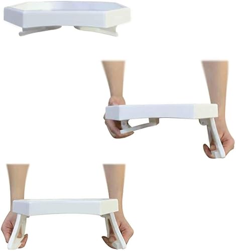 Miniatura 5 de Mesas auxiliares con clip para reposabrazos de sofá, bandeja organizadora de sillón reclinable (blanco), material plástico de grado alimenticio