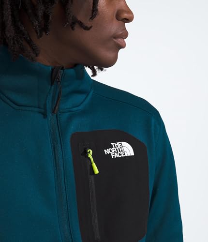 Image of THE NORTH FACE Men's Crest Full Zip Jacket | Water Repellent Fleece Coat, Double Layer Stand Collar & Zip Hand Pockets